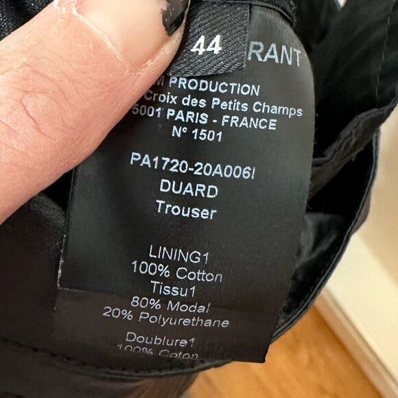 Isabel Marant  Black Duard Trouser Pant Size 44 (XXL) - Picture 8 of 11